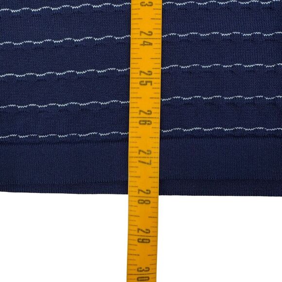 NWT Coney Island Picnic Men's Knit Striped Button Polo Shirt Blue Medium - Picture 10 of 10